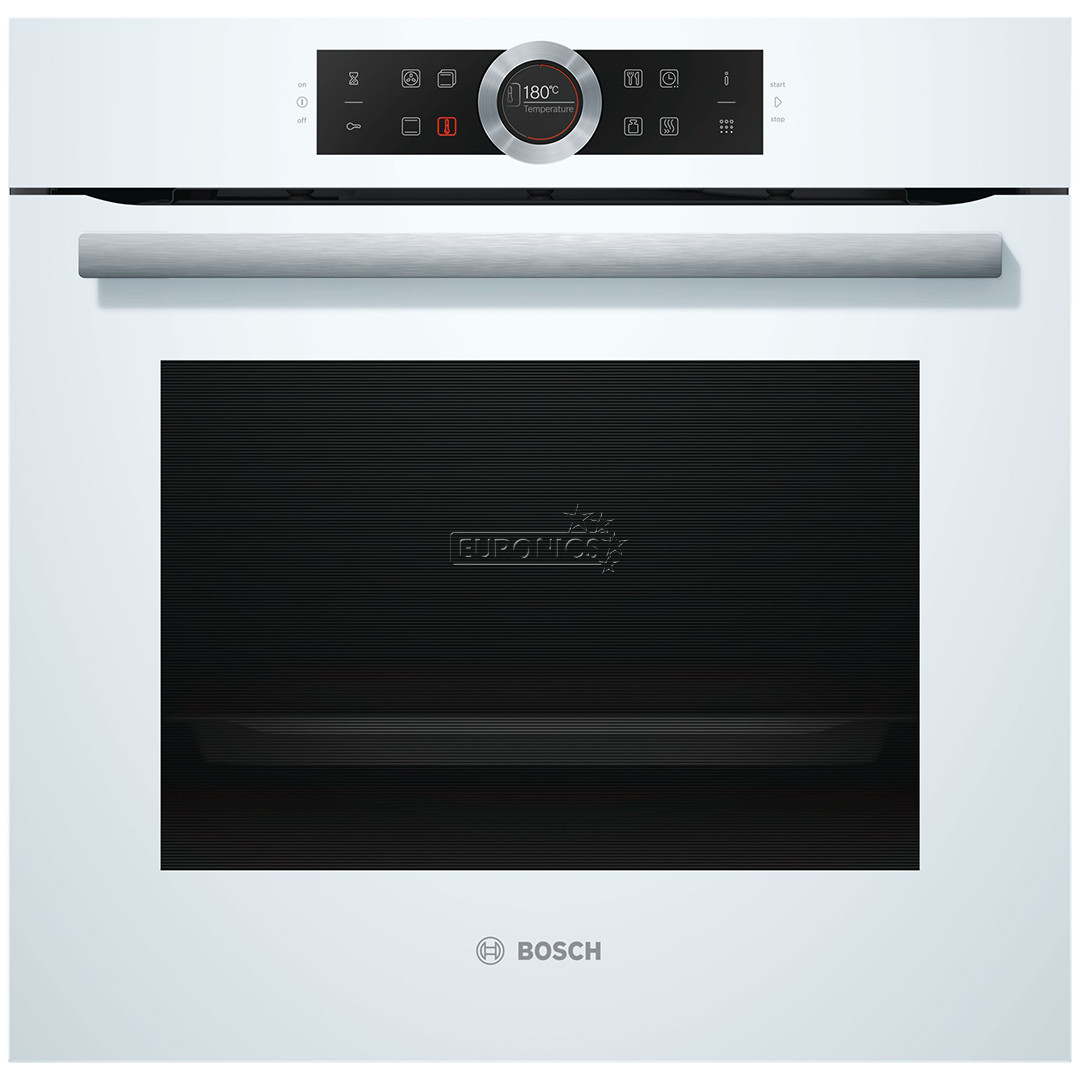 Bosch seeria 8, pürolüütiline puhastus, 71 L, valge - Integreeritav ahi