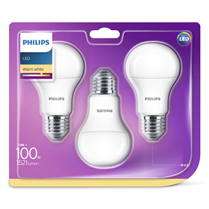 3 x LED lamp Philips E27