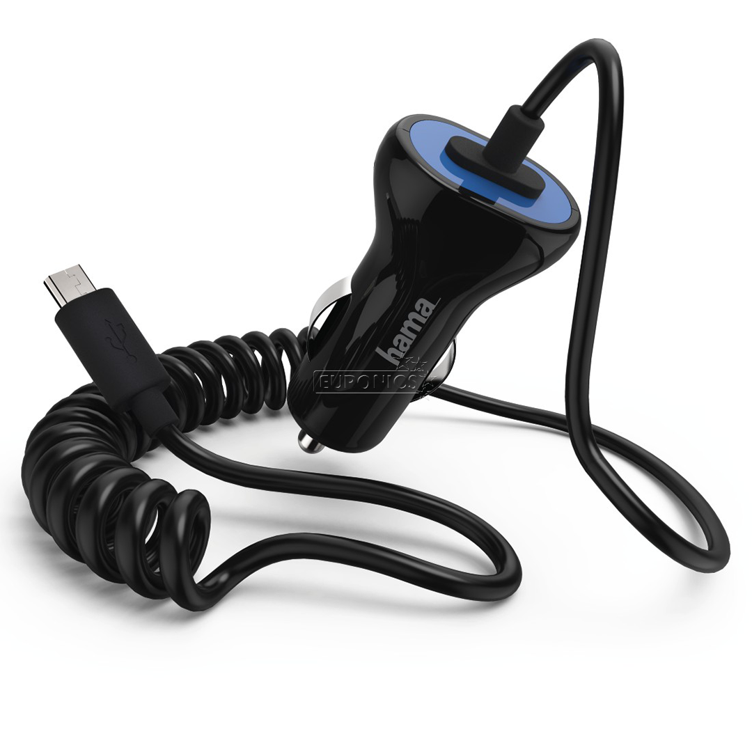 Автомобильное зарядное устройство MicroUSB, Hama