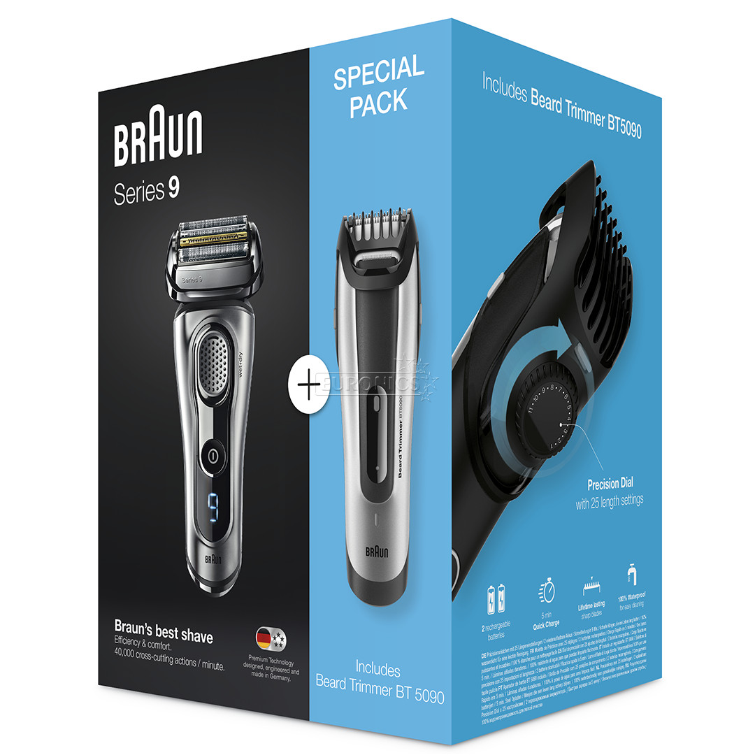 Бритва Braun Series 9 + триммер для бороды BT5090