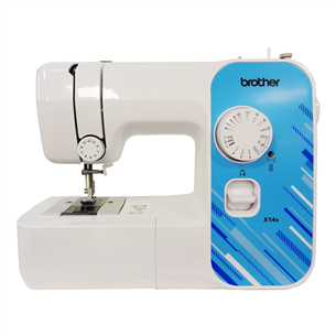 Brother, white/blue - Sewing machine X14S