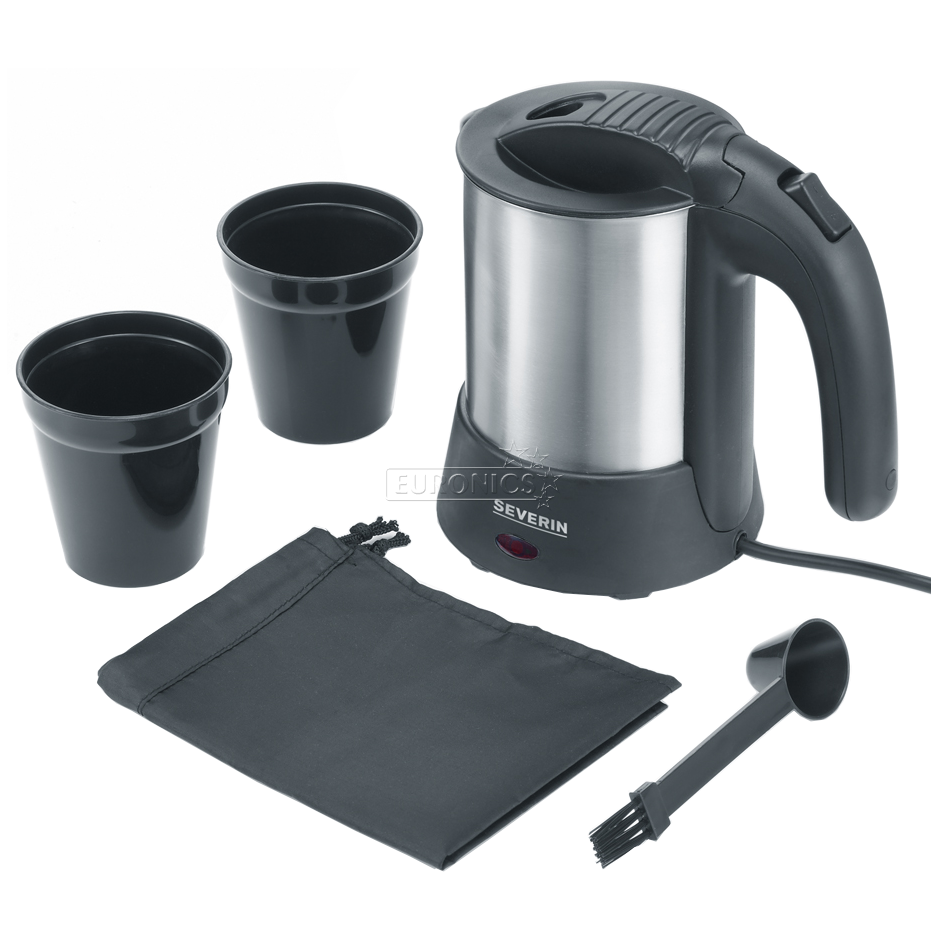Severin, 2 cups, 0.5 L, black/inox - Travel kettle