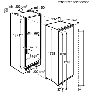 Built-in cooler AEG (178 cm)