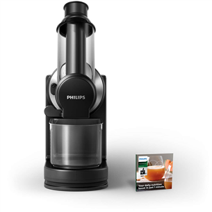 Philips Viva Collection, slow, 150 W, black/silver - Juice extractor