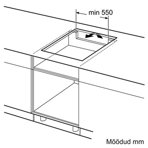 Bosch, platums 60.6 cm, черный - Интегрируемая индукционная варочная панель