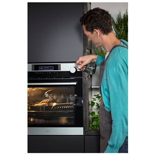 AEG, 70 L, black/inox - Built-in steam oven