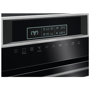 AEG, 70 L, black/inox - Built-in steam oven