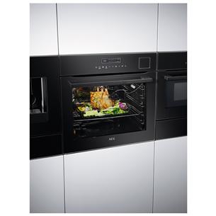 AEG SteamPro 9000, 70 L, black - Built-in Steam Oven