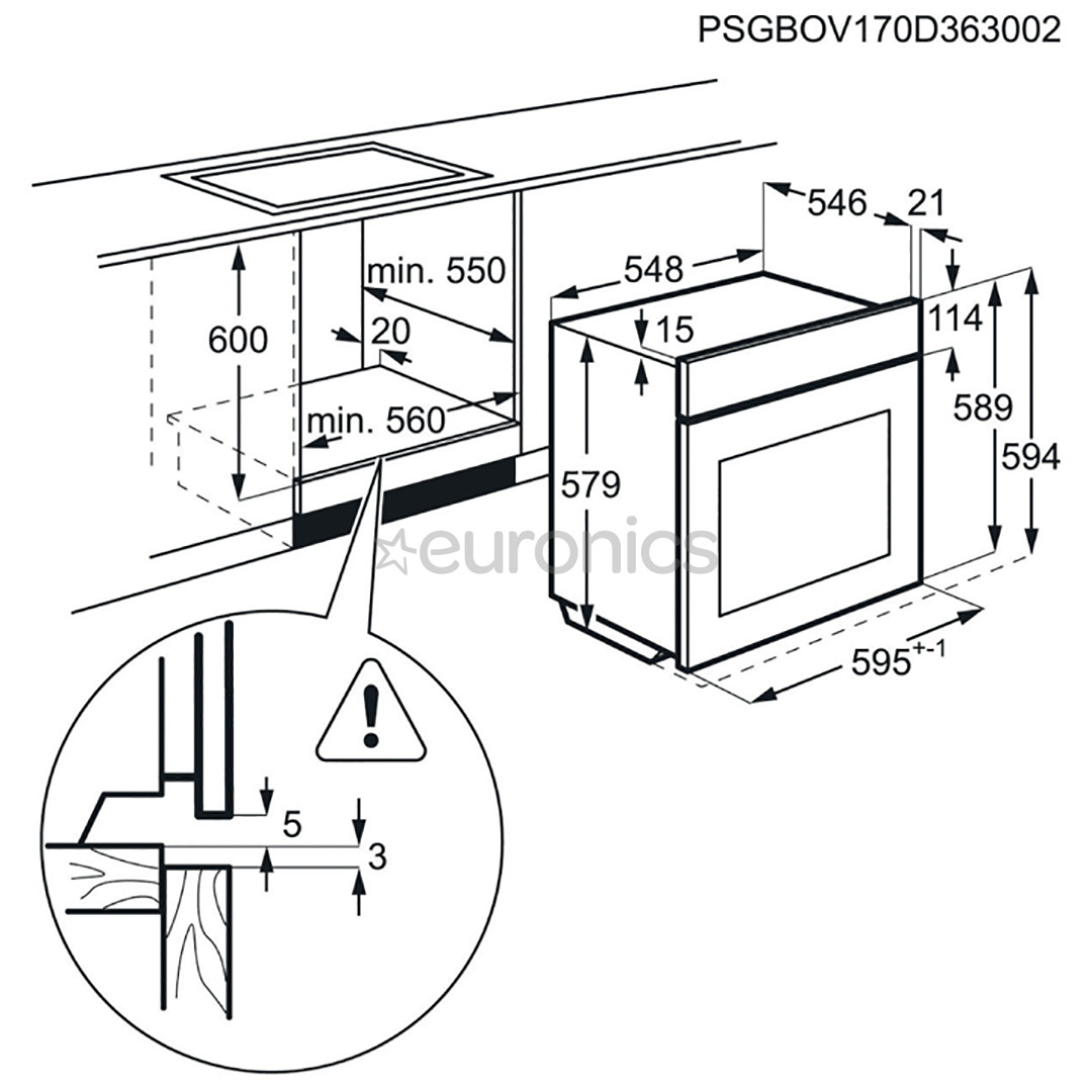 AEG SenseCook 7000, 71 L, inox - Built-in Oven