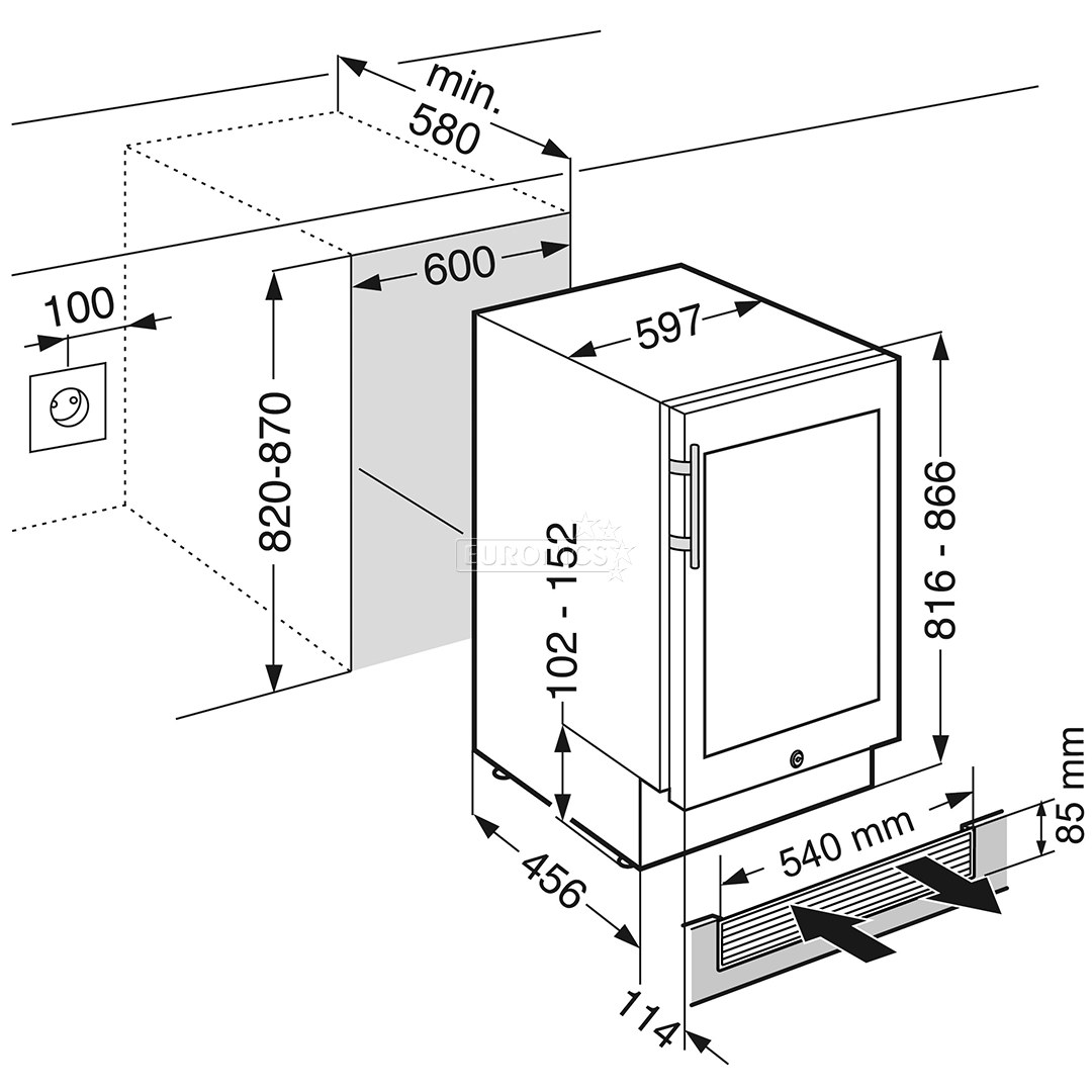 Built-in wine cooler Liebherr Vinidor  (34 bottles)
