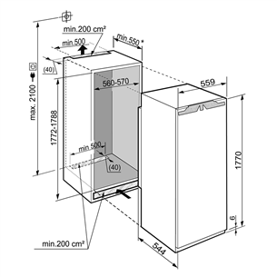 Интегрируемый морозильник Comfort NoFrost, Liebherr / высота: 178 см