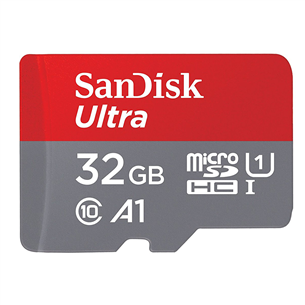 Карта памяти MicroSDHC + адаптер SanDisk Ultra (32 ГБ)