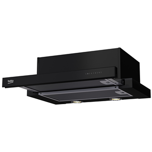 Beko, 352 m³/h, laius 60 cm, must - Integreeritav õhupuhasti HNT62340B