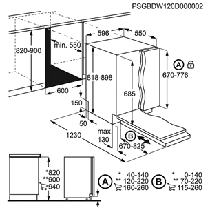 Built-in dishwasher AEG / 15 place settings