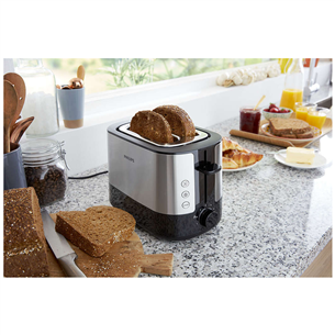 Philips Viva Collection, 1000 W, black/inox - Toaster