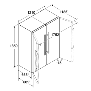 SBS Refrigerator Liebherr (185 cm)