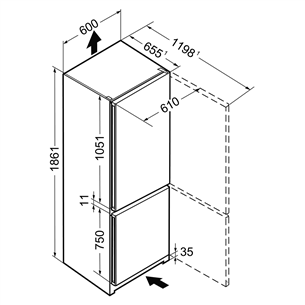 Refrigerator Liebherr (186 cm)