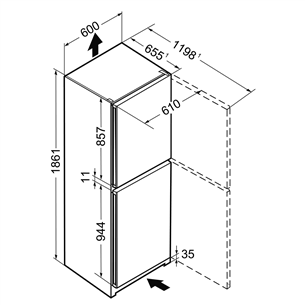 Refrigerator Liebherr (186 cm)