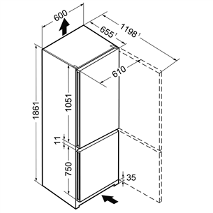 Refrigerator Liebherr (186 cm)