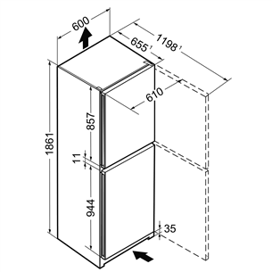 Refrigerator Liebherr (186 cm)