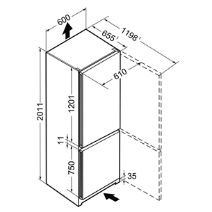 Refrigerator Liebherr (201 cm)