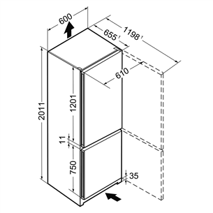 Külmik Liebherr (201 cm)