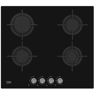 Beko, width 58 cm, black - Built-in Gas Hob