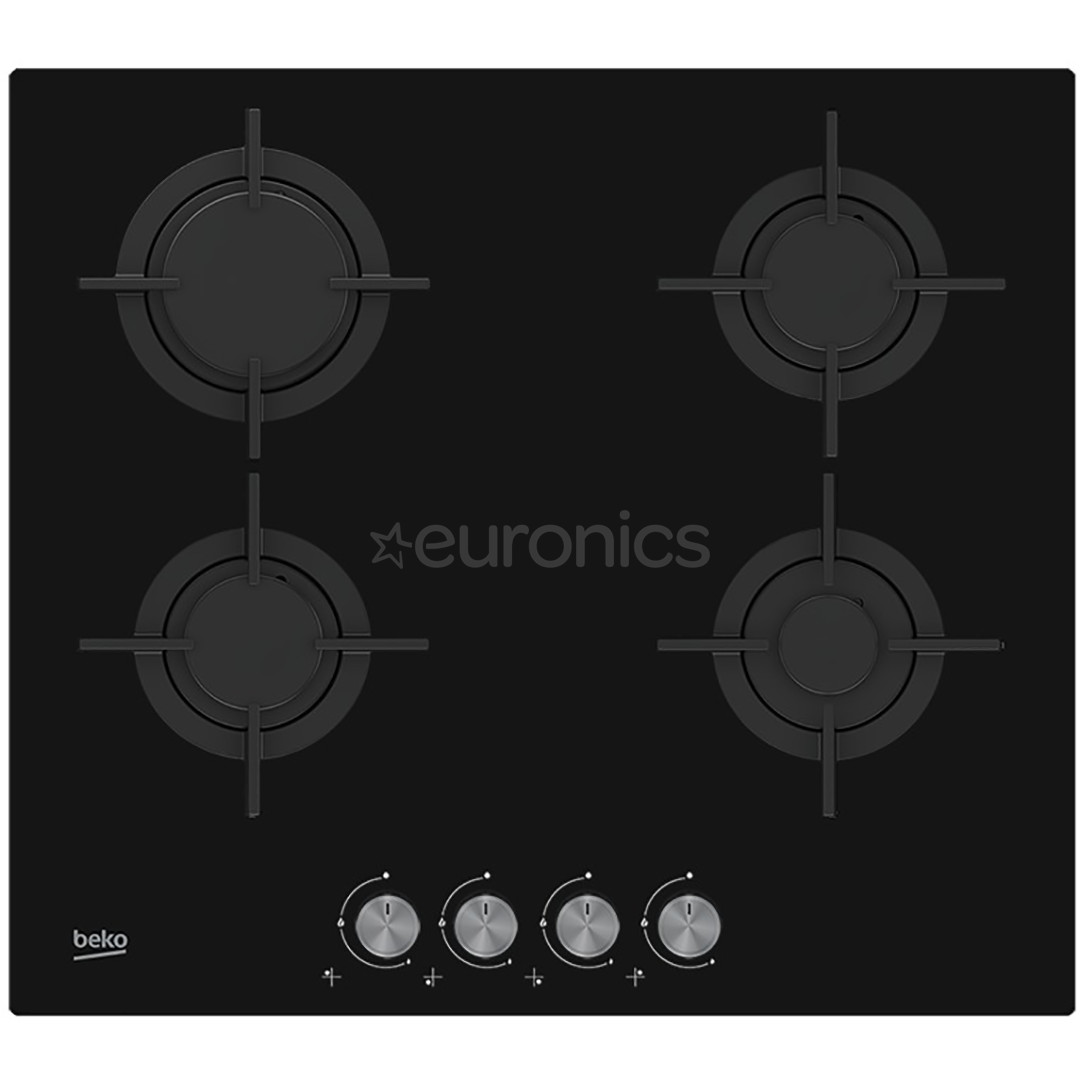 Beko, width 58 cm, black - Built-in Gas Hob