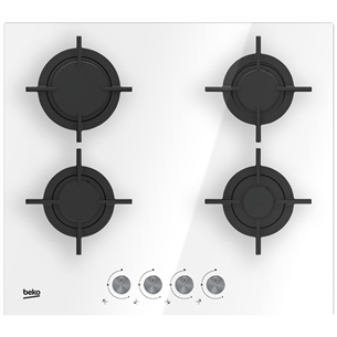 Beko, width 58 cm, white - Built-in Gas Hob