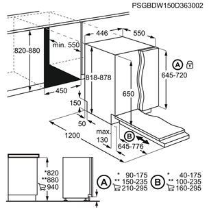 Built-in dishwasher Electrolux / 9 place settings