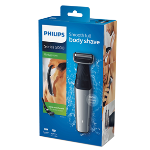 Philips Bodygroom 5000, серебристый/черный - Триммер для тела