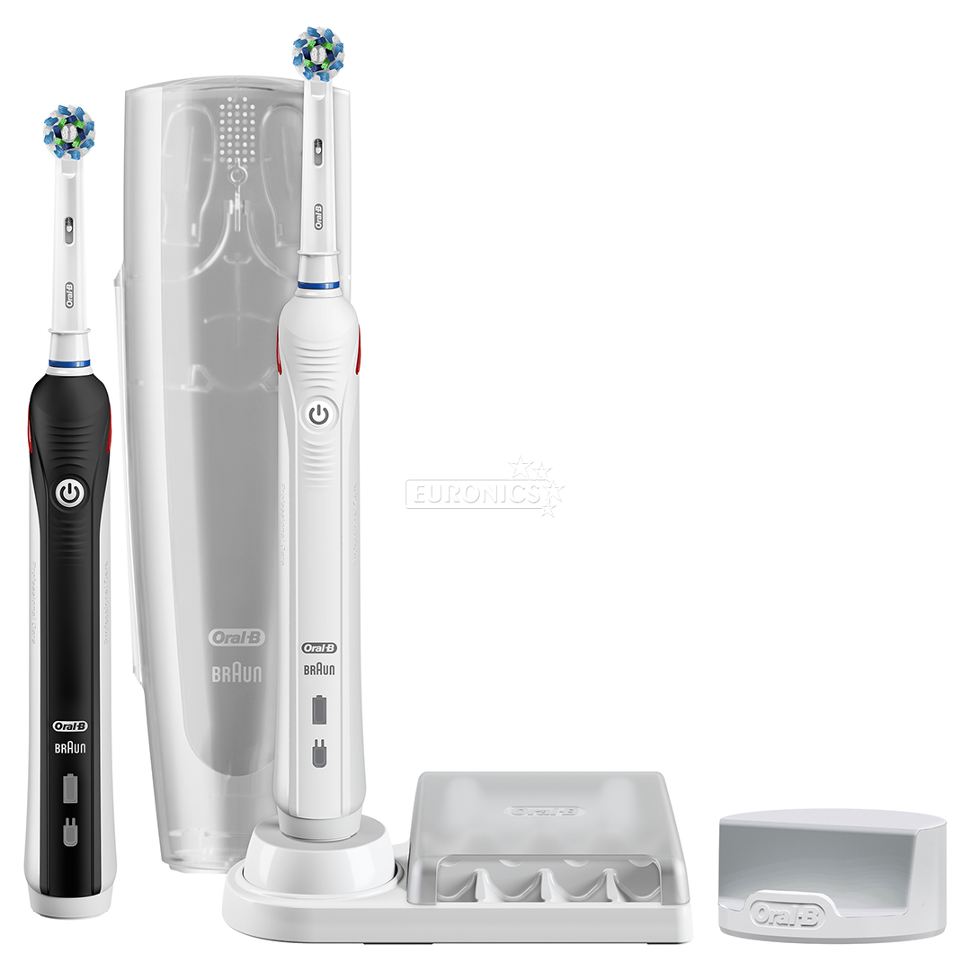 Braun Oral-B Smart 5900, 2 шт., футляр, белый/черный - Комплект электрических зубных щеток