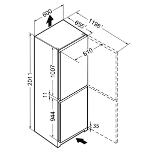 Külmik Liebherr (201 cm)