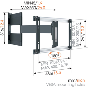 Настенное крепление для OLED-телевизора Vogels (40-65")