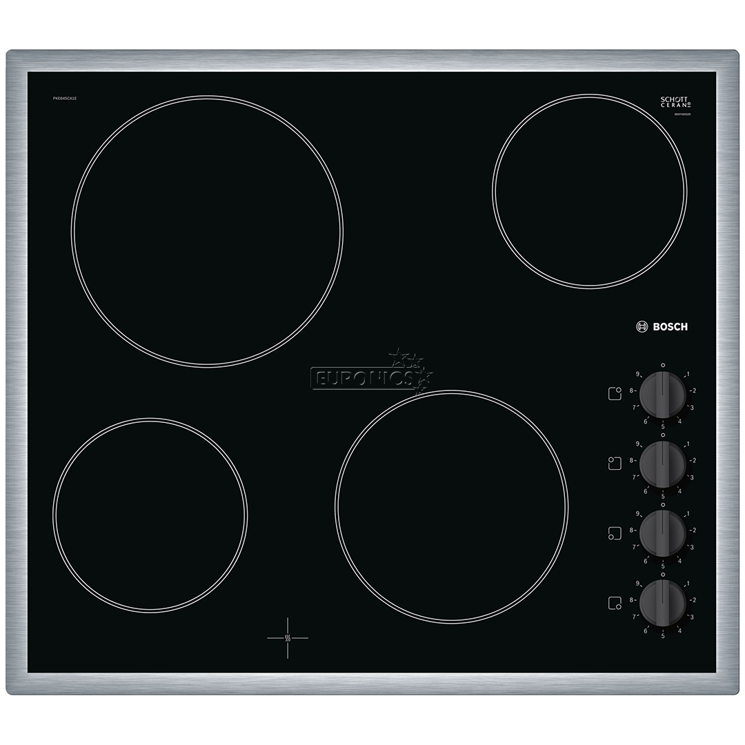 Bosch seeria 2, laius 58,3 cm, terasraamiga, must - Integreeritav keraamiline pliidiplaat