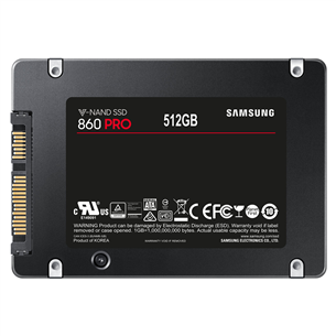 Samsung 860 PRO, 2.5", SATA 3.0, 512 GB - SSD