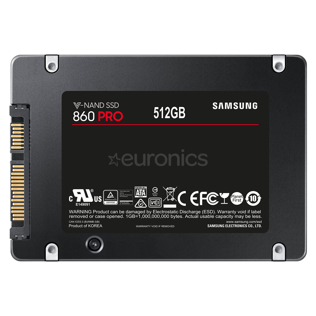 Samsung 860 PRO, 2.5", SATA 3.0, 512 GB - SSD