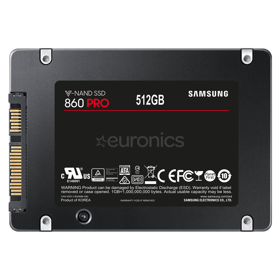 Samsung 860 PRO, 2.5", SATA 3.0, 512 GB - SSD