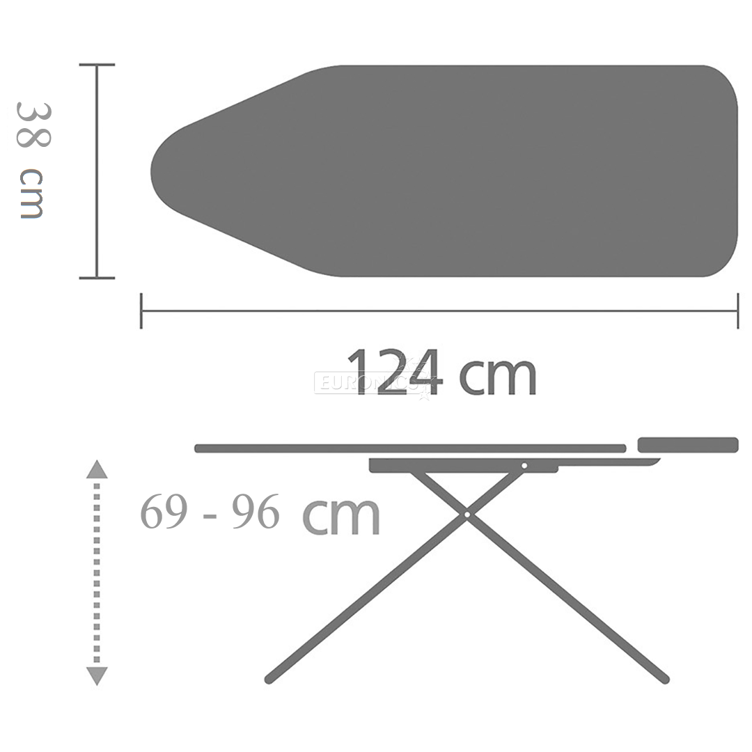 Ironing table Brabantia (B, 124 x 38 cm)