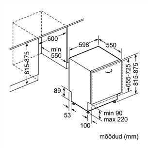 Built-in dishwasher Bosch (13 place settings)