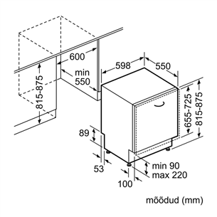 Built-in dishwasher Bosch (13 place settings)