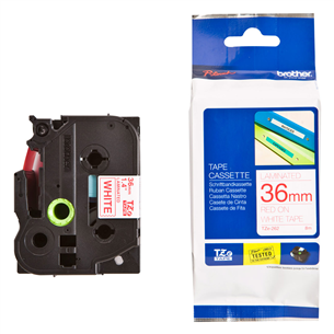 Valge lint punase kirjaga Brother TZE262