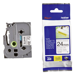 Valge lint musta kirjaga Brother