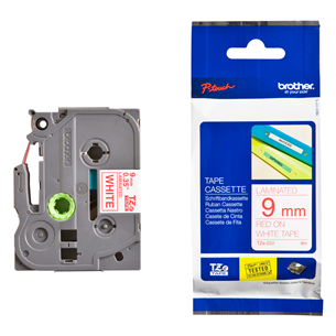 Valge lint punase kirjaga Brother TZE222