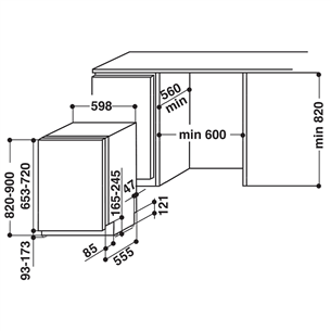 Built - in dishwasher Whirlpool (14 place settings)