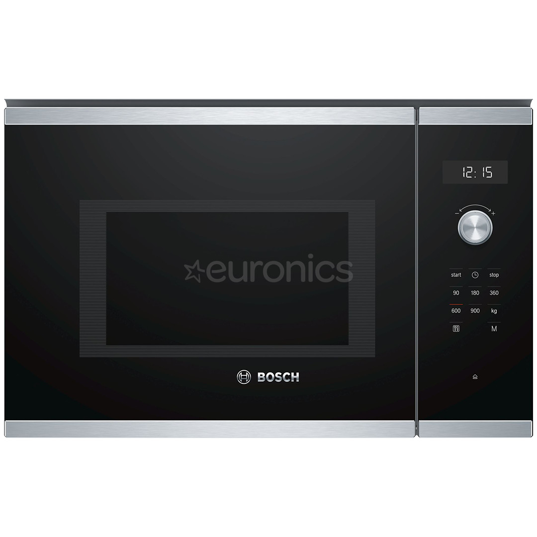 Bosch, 25 л, 900 Вт, черный/нерж. сталь - Интегрируемая микроволновая печь