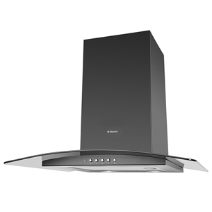 Hansa, 330 m³/h, width 60 cm, black - Cooker Hood