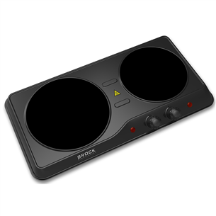Brock, 2000 W, black - Infrared Cooker with 2 Cooking Plates HPI3002