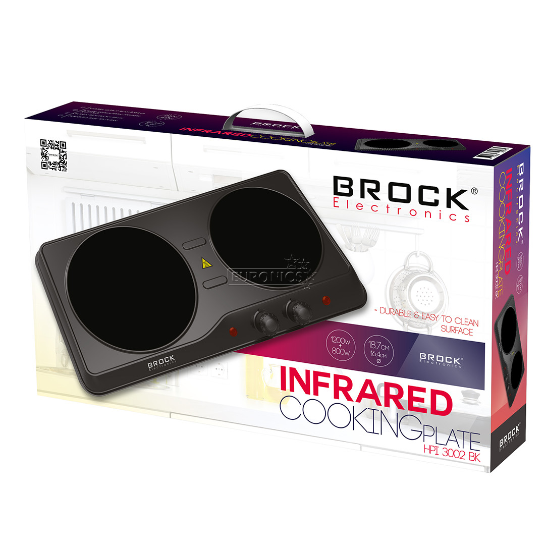 Brock, 2000 W, must - Lauapliit 2 infrapuna keedualaga