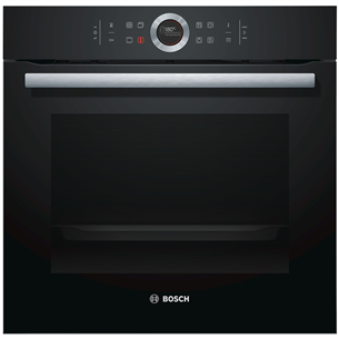 Bosch Serie 8, pyrolytic cleaning, 71 L, black - Built-in Oven